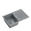 Quadron OWEN 111 GraniteQ zlewozmywak z syfonem Push 2 Open 1-komorowy z/o (760x500x215; kom. 330x430) silver stone / elementy stalowe HQO7650U5BS